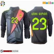 Moške Nogometnih dresov Španija Unai Simon #23 Vratar Gostujoči EP 2024 Dolgi rokavi